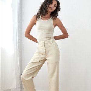 Wilfred Free Modern Utility Pant in White!